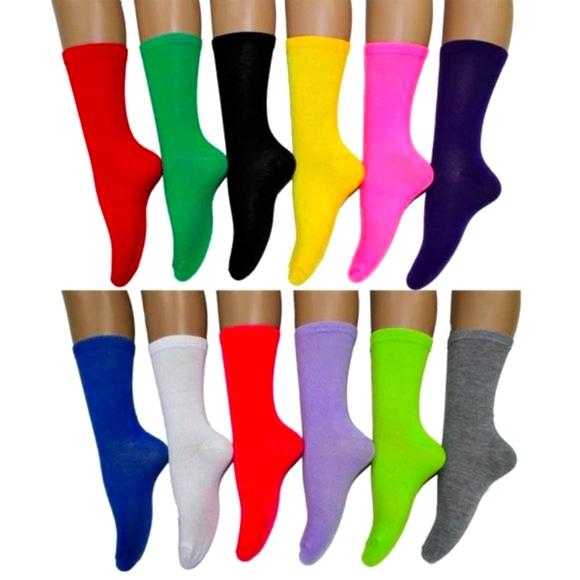 Women's 24 Pairs Color Crew Socks NWT in package size 9-11 - Picture 2 of 5